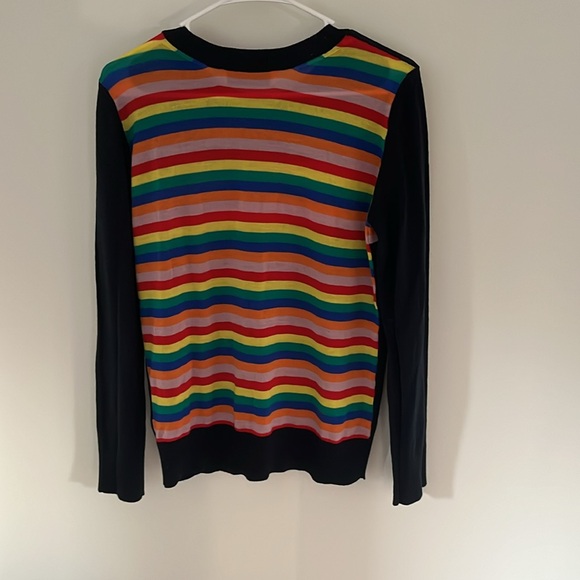 être cécile Rainbow and Dark Navy Blue Wool Sweater - Picture 3 of 6